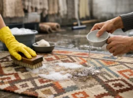 ¿Cómo quitar manchas en kilim sin dañar sus fibras?
