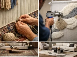 Tapetes anudados versus tufting: cuál elegir