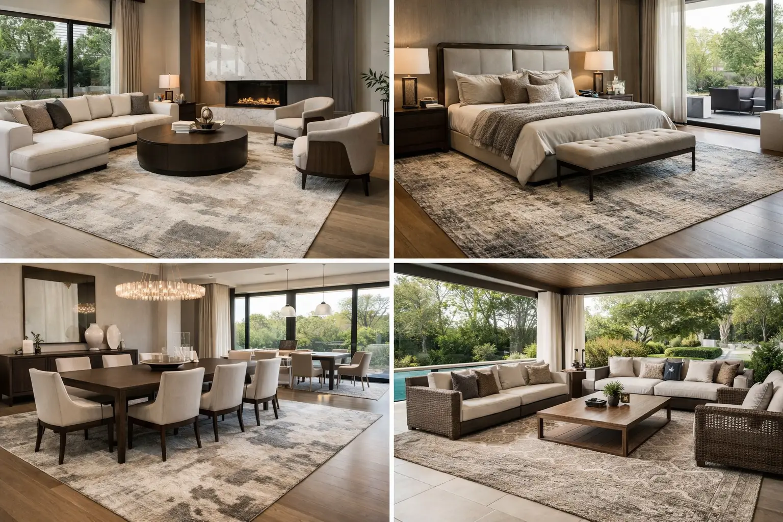 Tapetes grandes residenciales para cada estancia